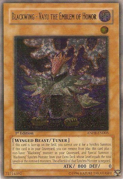 Blackwing - Vayu the Emblem of Honor (UTR) [ANPR-EN005] Ultimate Rare - Josh's Cards