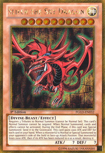 Slifer the Sky Dragon [PGLD-EN032] Gold Secret Rare - Josh's Cards