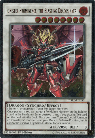 Ignister Prominence, the Blasting Dracoslayer [CORE-EN050] Ultimate Rare - Josh's Cards