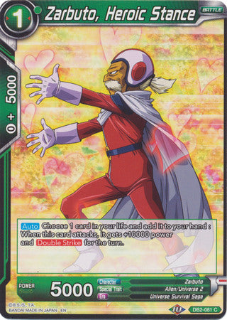 Zarbuto, Heroic Stance (DB2-081) [Divine Multiverse] Parallel Foil