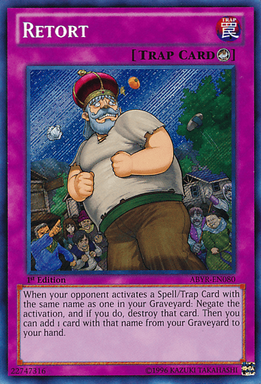 Retort [ABYR-EN080] Secret Rare - Josh's Cards