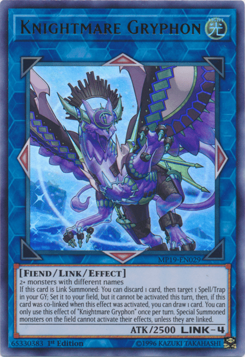 Knightmare Gryphon [MP19-EN029] Ultra Rare - Josh's Cards