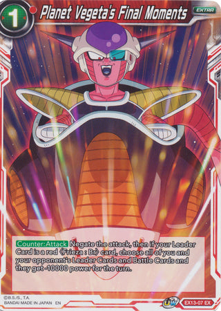 Planet Vegeta's Final Moments (EX13-07) [Special Anniversary Set 2020] Parallel Foil