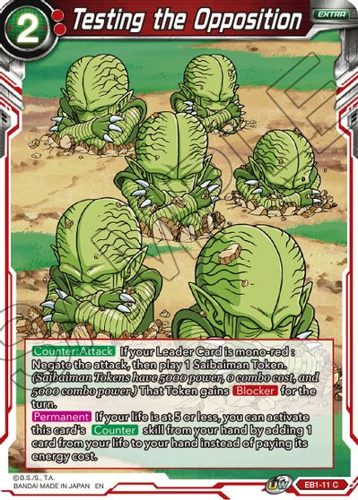 Testing the Opposition (EB1-011) [Battle Evolution Booster] Parallel Foil
