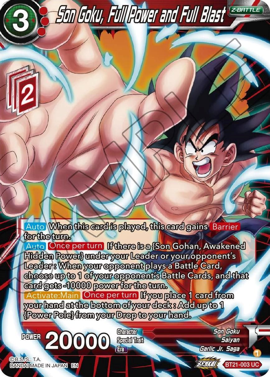 Son Goku, Full Power and Full Blast (BT21-003) [Wild Resurgence] Parallel Foil