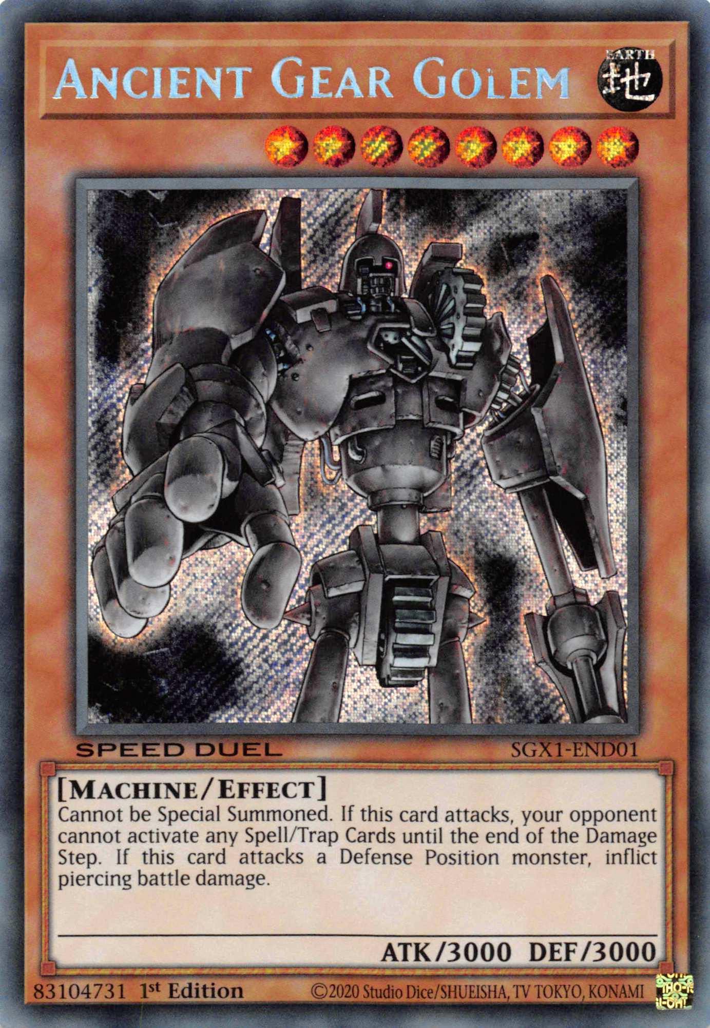 Ancient Gear Golem [SGX1-END01] Secret Rare - Josh's Cards