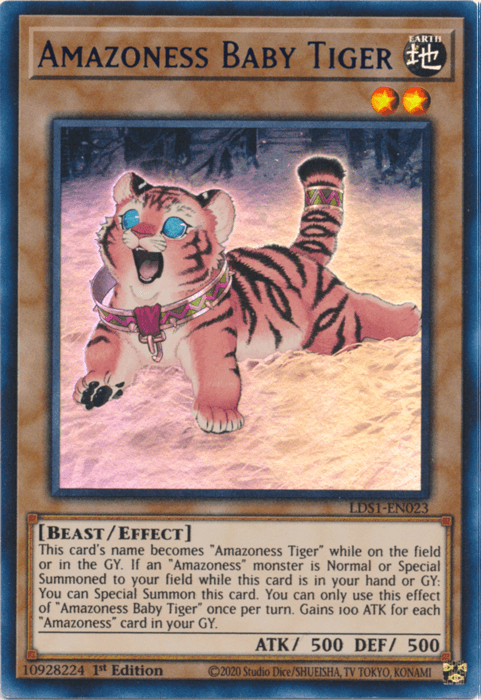 Amazoness Baby Tiger (Purple) [LDS1-EN023] Ultra Rare - Josh's Cards