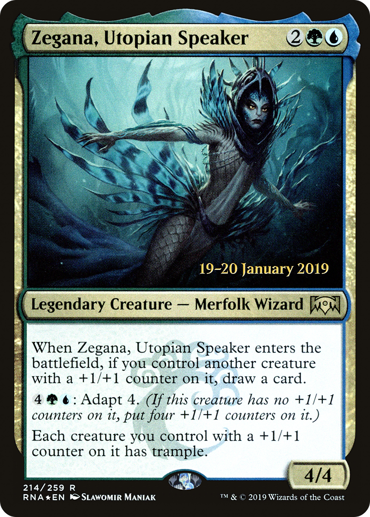 Zegana, Utopian Speaker (PRE-214S) - Ravnica Allegiance Promos Foil