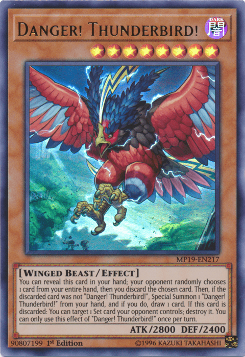 Danger! Thunderbird! [MP19-EN217] Ultra Rare - Josh's Cards