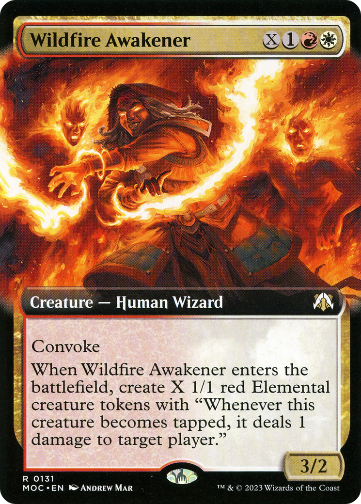 Wildfire Awakener (MOC-131) - March of the Machine Commander: (Extended Art) Foil