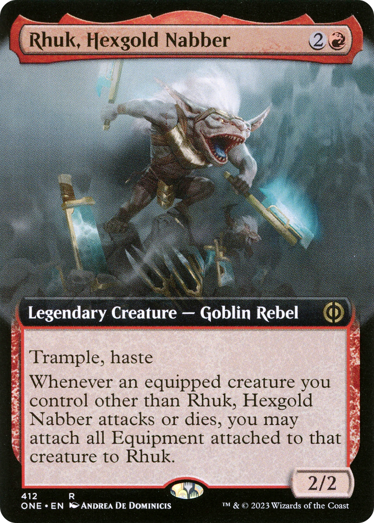 Rhuk, Hexgold Nabber (ONE-412) - Phyrexia: All Will Be One: (Extended Art) Foil