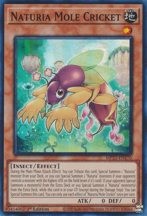 Naturia Mole Cricket [MP23-EN170] Super Rare - Josh's Cards
