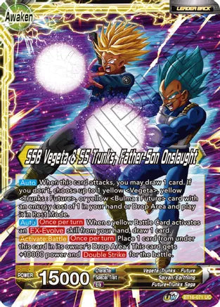 Trunks // SSB Vegeta & SS Trunks, Father-Son Onslaught (BT16-071) [Realm of the Gods] Parallel Foil