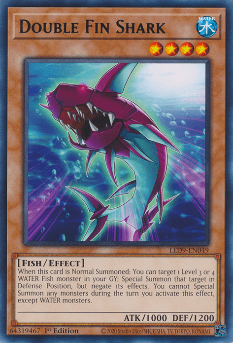 Double Fin Shark [LED9-EN049] Rare - Josh's Cards