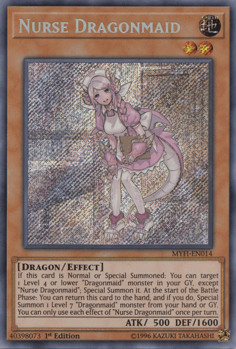 Nurse Dragonmaid [MYFI-EN014] Secret Rare - Josh's Cards