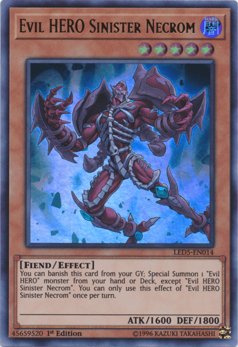 Evil Hero Sinister Necrom [LED5-EN014] Ultra Rare - Josh's Cards