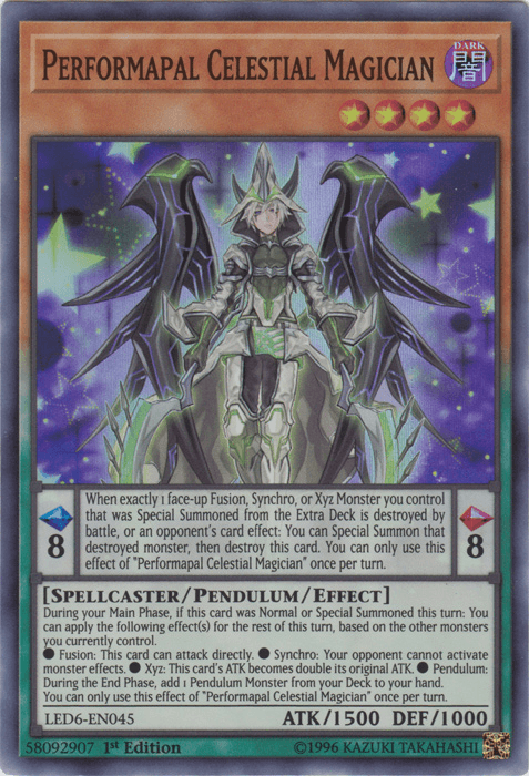 Performapal Celestial Magician [LED6-EN045] Super Rare - Josh's Cards