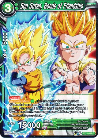 Son Goten, Bonds of Friendship (BT11-078) [Vermilion Bloodline 2nd Edition] Parallel Foil