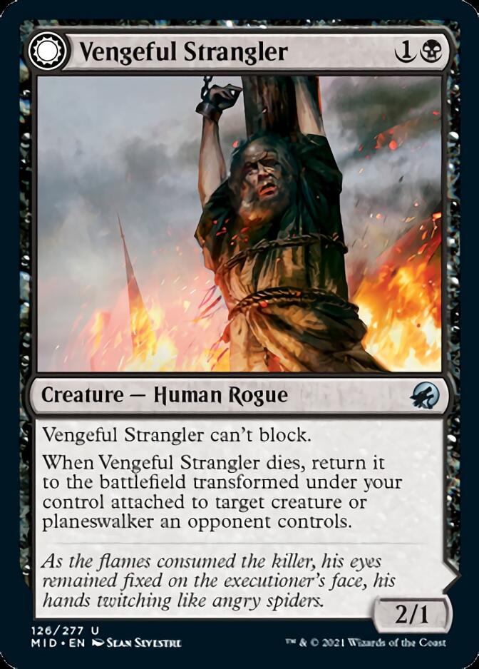 Vengeful Strangler // Strangling Grasp (MID-126) - Innistrad: Midnight Hunt: (Double Faced Transform) Foil