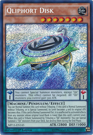 Qliphort Disk [MP15-EN145] Secret Rare - Josh's Cards