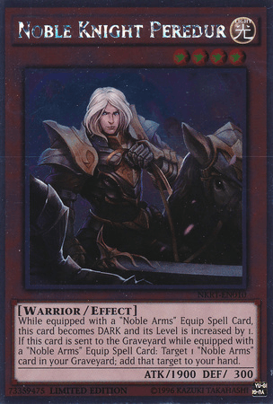 Noble Knight Peredur [NKRT-EN010] Platinum Rare - Josh's Cards