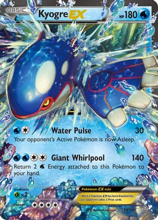 Pokemon: Kyogre EX Primal Clash 54/160 - Light Play