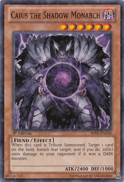 Caius the Shadow Monarch [BP01-EN018] Starfoil Rare - Josh's Cards