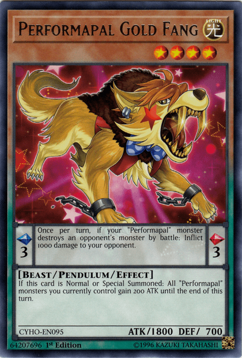 Performapal Gold Fang [CYHO-EN095] Rare - Josh's Cards