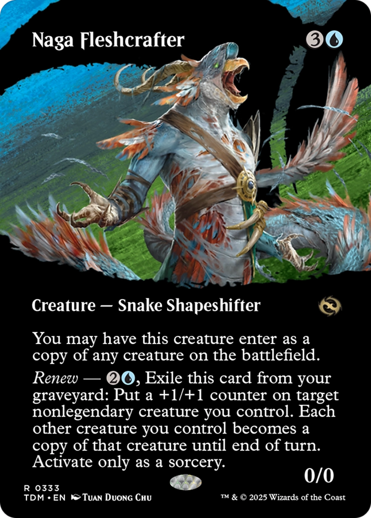 Naga Fleshcrafter (TDM-333) - Tarkir: Dragonstorm: (Showcase) (Borderless) Foil