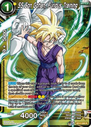 SS Son Gohan, Furious Training (BT17-095) [Ultimate Squad] Parallel Foil
