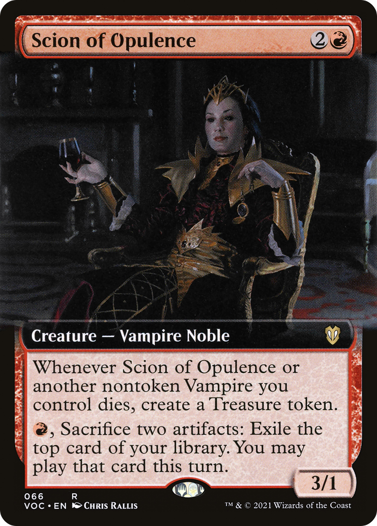 Scion of Opulence (VOC-066) - Crimson Vow Commander: (Extended Art)