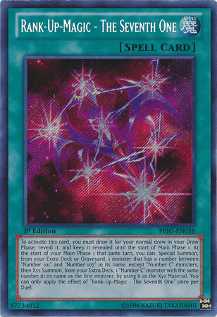Rank-Up-Magic - The Seventh One [PRIO-EN058] Secret Rare - Josh's Cards