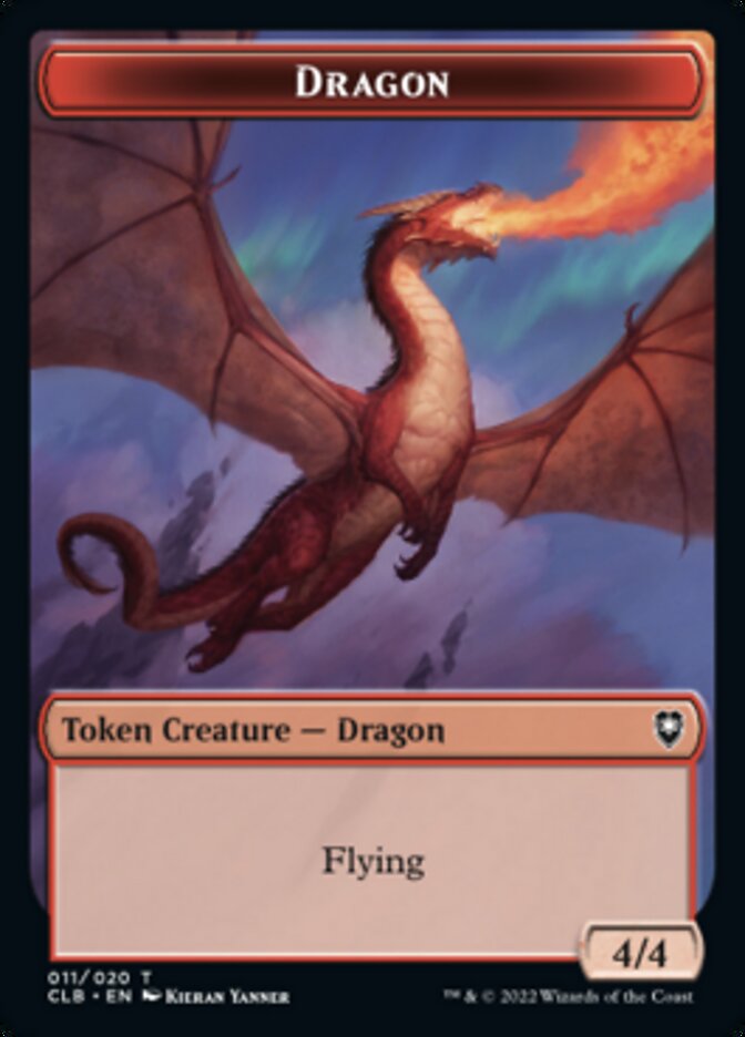 Treasure // Dragon Double-Sided Token [Commander Legends: Battle for Baldur's Gate Tokens] Foil