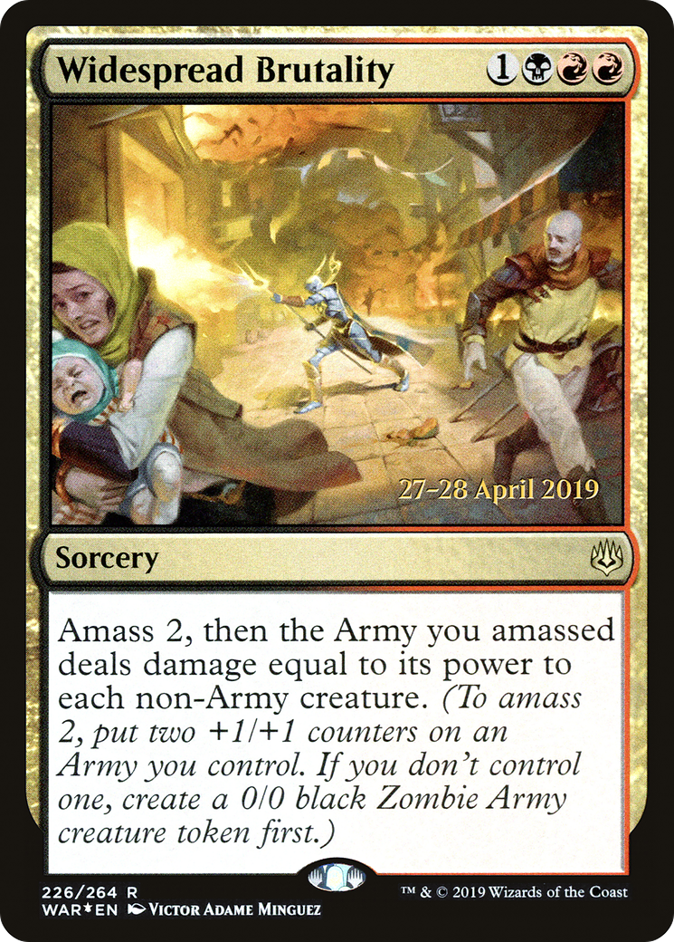 Widespread Brutality (PRE-226S) - War of the Spark Promos Foil
