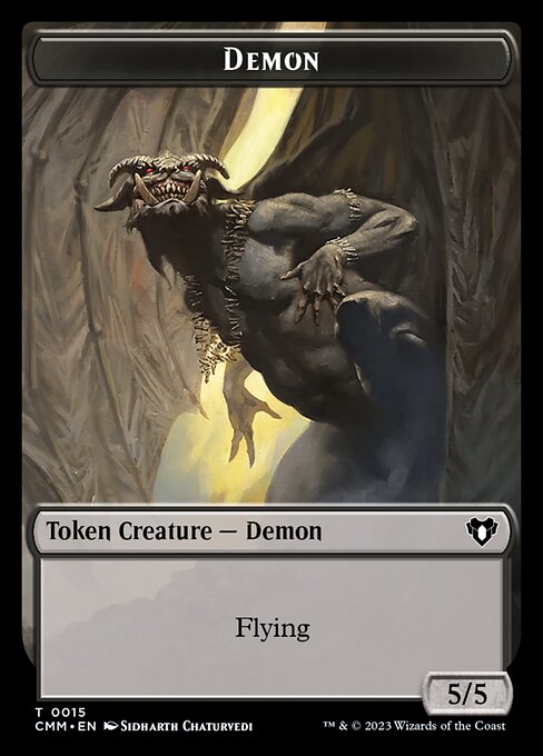 Treasure // Demon Double-Sided Token [Commander Masters Tokens] Foil