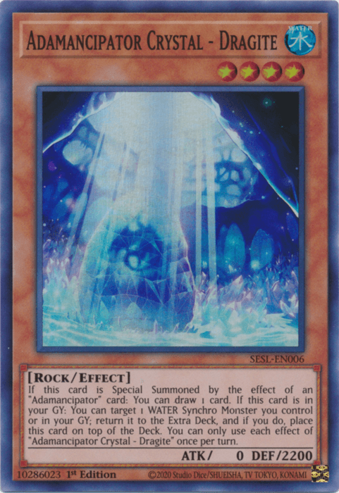 Adamancipator Crystal - Dragite [SESL-EN006] Super Rare - Josh's Cards