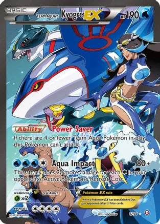 Pokemon: Team Aqua's Kyogre EX Double Crisis 6/34 - Light Play