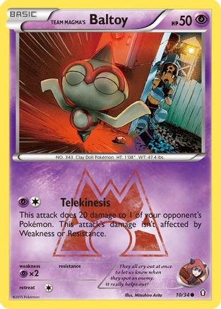 Team Magma's Baltoy 010/34 - Double Crisis Reverse Holofoil