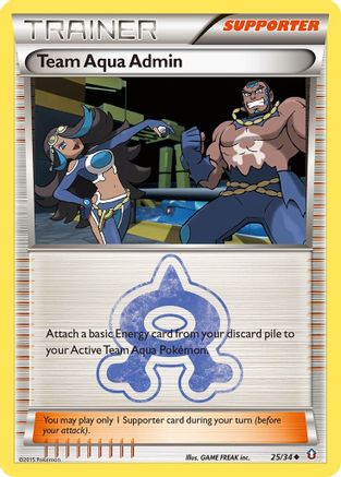 Team Aqua Admin 025/34 - Double Crisis Reverse Holofoil