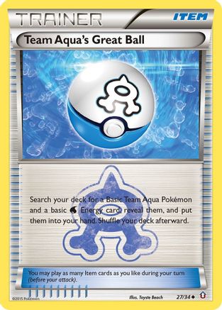 Team Aqua's Great Ball 027/34 - Double Crisis Reverse Holofoil