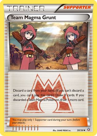 Team Magma Grunt 030/34 - Double Crisis