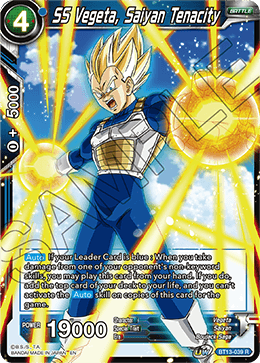 SS Vegeta, Saiyan Tenacity (Rare) (BT13-039) [Supreme Rivalry] Parallel Foil