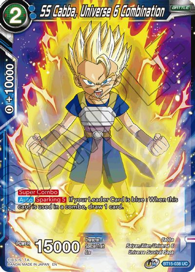 SS Cabba, Universe 6 Combination (BT15-038) [Saiyan Showdown] Parallel Foil