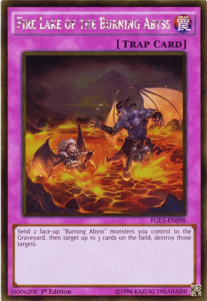 Fire Lake of the Burning Abyss [PGL3-EN098] Gold Rare - Josh's Cards