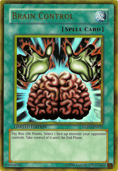Brain Control [GLD1-EN033] Gold Rare - Josh's Cards