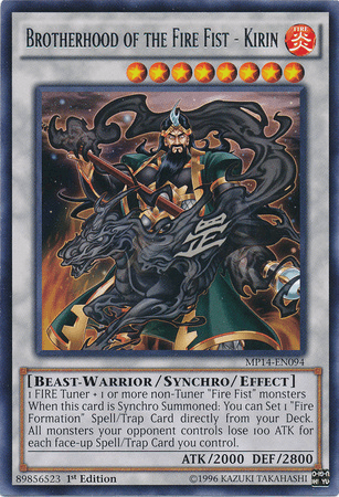 Brotherhood of the Fire Fist - Kirin [MP14-EN094] Rare - Josh's Cards
