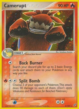 Camerupt 004/107 - Deoxys Reverse Holofoil