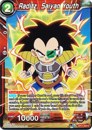 Raditz, Saiyan Youth (BT11-005) [Vermilion Bloodline 2nd Edition] Parallel Foil