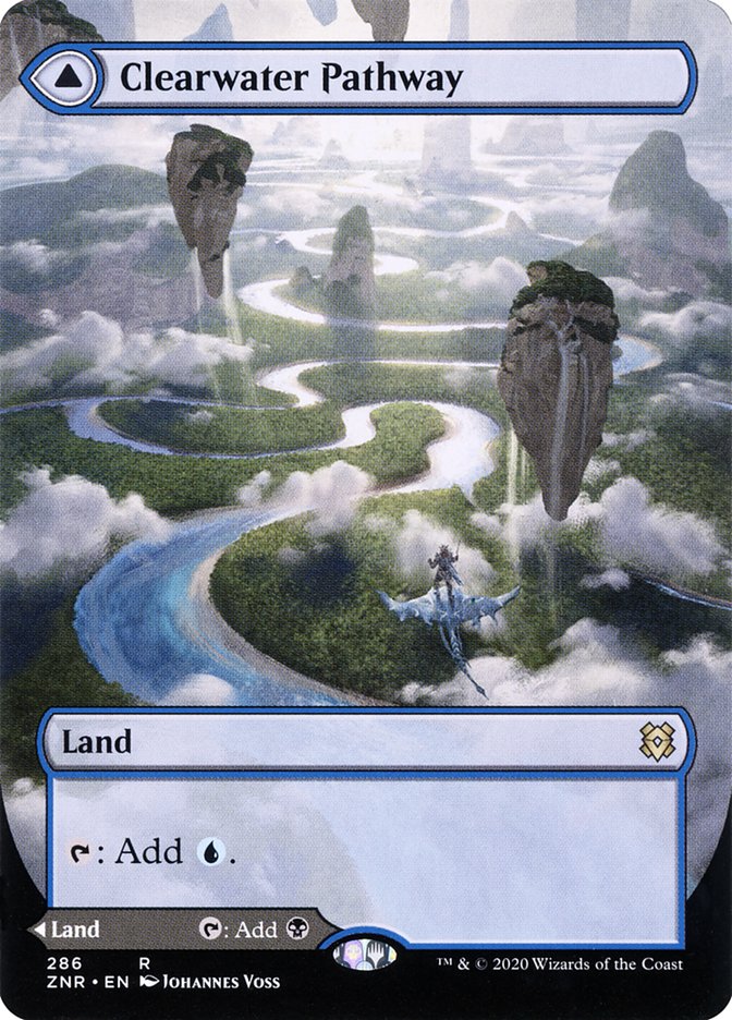 Clearwater Pathway // Murkwater Pathway (ZNR-286) - Zendikar Rising: (Showcase) (Borderless) Foil