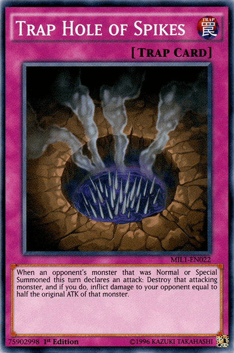 Trap Hole of Spikes [MIL1-EN022] Super Rare - Josh's Cards
